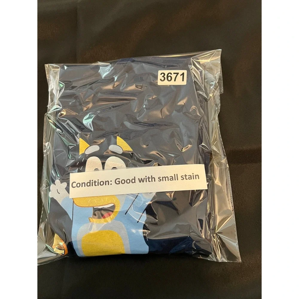 Bluey‎ Whaddup Party People Kids Navy Blue Graphic T-Shirt Size 3T Cotton